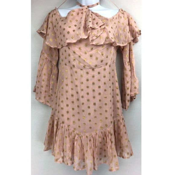 TOPSHOP Cold Shoulder Halter Neck Dress 4 - Picture 2 of 5